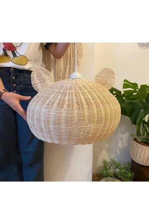 Rattan Koala Chandelier 35cm Diameter KumruAvize0011 - kumru by saadet & fatma