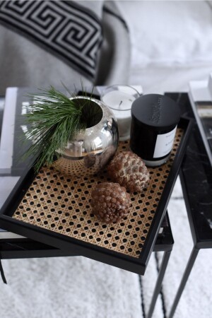 Rattan Tray, Presentation Tray, Decorative Box, Presentation Holder (HAZERAN) Black Wmh-001 WMH-001 - WOODMAR HOME