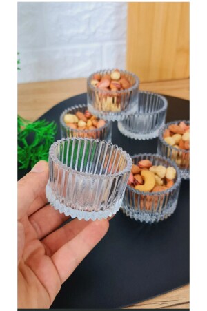 Rayan Sultan 6 Piece Glass Snack Bowl Presentation Magnolia Bowl - Alg Home