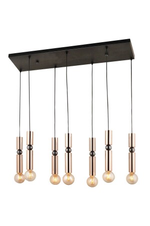 Razzo-1 Modern 7-Piece Pendant Lamp Row Chandelier Bright Copper ARZ43-31-07S - LampaLuce