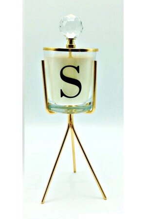 Real Candle with S Letter Stand - Aşir