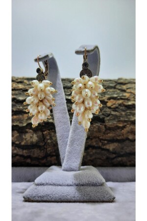 Real Cultured Bible Grape Cluster Earrings - Tmd Aksesuar