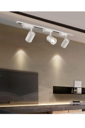Real LED 3 Pieces White Case Daylight Rail Spot 1 M White Rail - Ledim