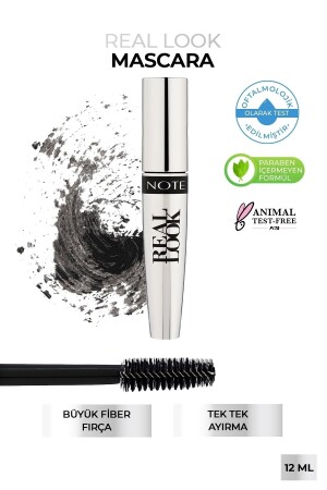 Real Look Maskara Uzunluk ve Belirginlik Etkili - Note Cosmetics