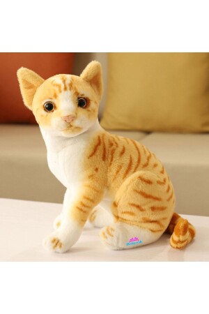 Real Looking Standing Plush Cat Sar Tabby 40 Cm UF8767339B - hediyecik