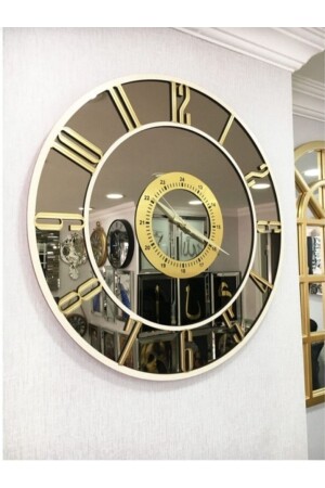 Real Mirrored Decorative Wall Clock (50 CM) 2PAP - harika crown