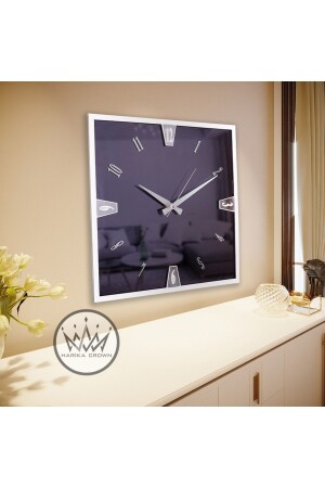 (Real Mirrored) Decorative Wall Clock Wooden Frame Numbers Plexiglass (40 Cm) HRKCR37 - harika crown