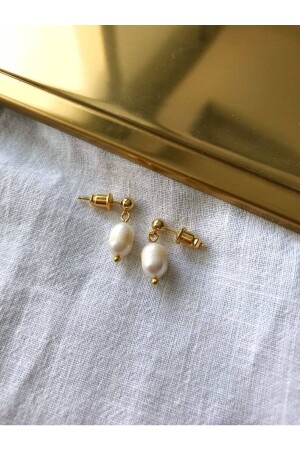 Real Pearl 24k Plated (non-tarnish) Earring New0285k - MİRSTAR