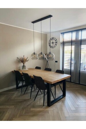 Real Wood Oak Dining & Meeting Table 120x80cm (ONLY TABLE) - Kiymik Home