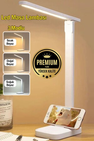 Rechargeable LED Desk Lamp 3 Colors with Touch Stand Children's Textbook Study Reading Light Night 9w - Badem10