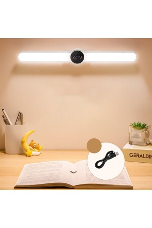 Rechargeable LED Digital Clock Cabinet Ambient Room Table Lighting Lights, Motion Reading Lamp Home LIGHTING LAMP 07852 - EN SİGA