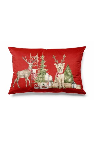 Rectangular Alex Patterned Double Sided Printed Suede Throw Pillow Cover - Pilloveland