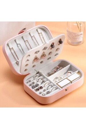 Rectangular Jewelry Box 3 Compartments Jewelry Organizer Ring Earring Necklace Travel Organizer - Schulzz