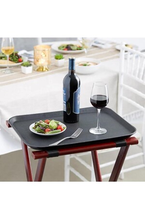 Rectangular Non-Slip Tray 40,6x56 Cm - Black 114GLB1622 - Globy
