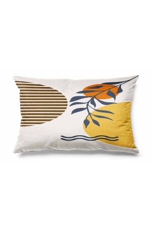 Rectangular Omega Patterned Double Sided Printed Suede Throw Pillow Cover - Pilloveland