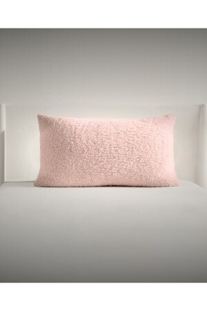 Rectangular Plush Teddy Decorative Pillow and Throw Pillow Case Powder Pink 35x55 - Benlisso Home