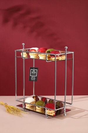 Rectangular Silver Mirrored Coffee Side Presentation Gift Decoration Treat Organizer MDF Wooden 40cm PTSSHYGLD - mba decor metal bending art