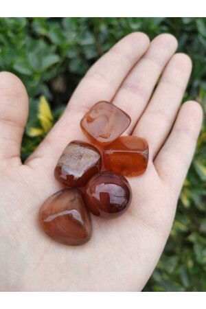 Red Agate Tumbled Natural Stone Timbil (evil eye stone) - Aysho