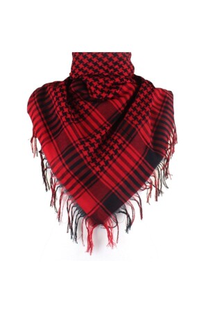 Red Black Ethnic Pushi Military Pushi And Scarf - Genel Markalar