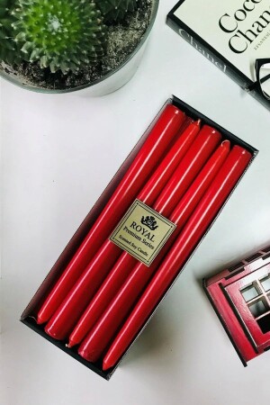 Red Candlestick Candle 10 Pieces - - Royal Mum