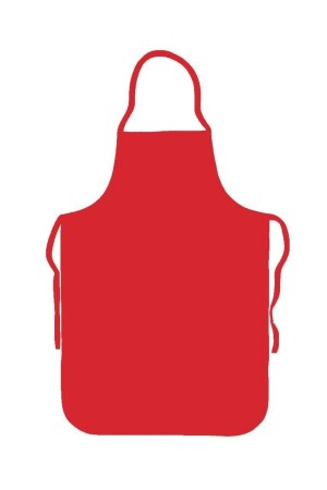 Red Hanging Dish Apron Laminated 70x120cm - Omnisoft