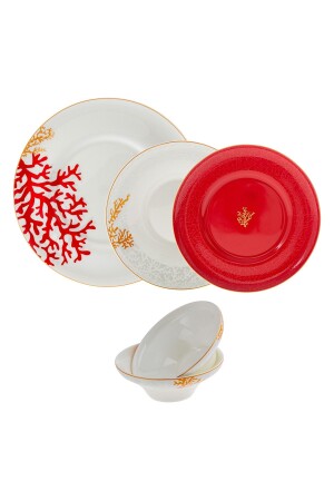 Red Marin 24 Pieces Dinner Set for 6 Persons 500. 01. 01. 9796 - Jumbo