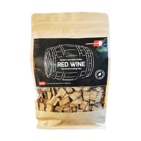 Red wine barrel chips for smoking KamadoClub 900g - KamadoClub