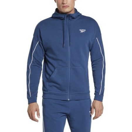 Reebok Men's Sweater Wor Piping Fz Blue HA1073 - Reebok