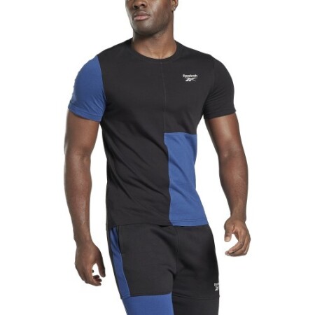 Reebok Men's T-Shirt Panel Tee Blue Black HG3198 - Reebok