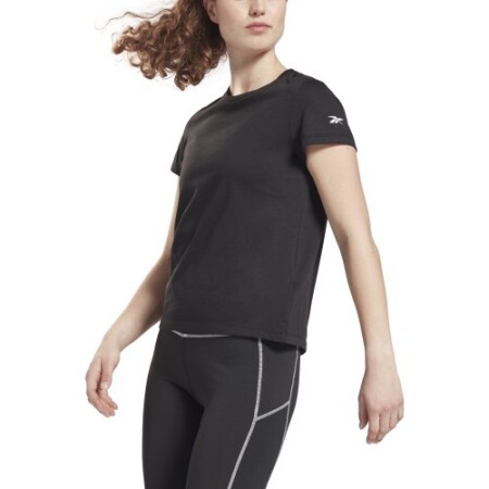 Reebok Women's Blouse Wor Comm Cotton Tee Black GR9476 - Reebok