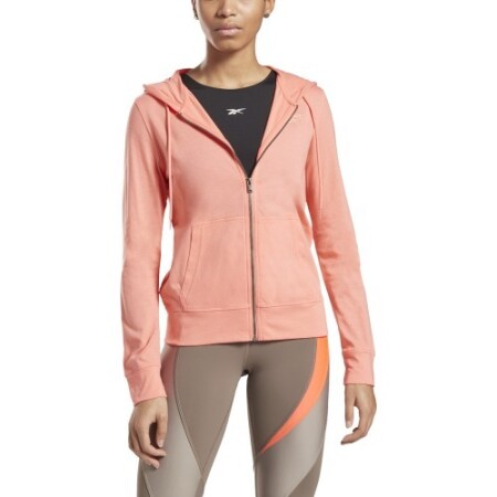 Reebok Women's Sweatshirt Ri Jersey Full Zip Pink GI6610 - Reebok