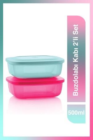 Refrigerator Container Set of 2 500 Ml Pink-blue 369 - Tupperware
