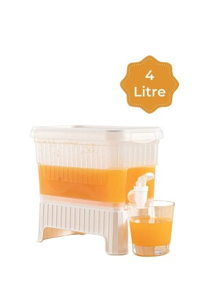 Refrigerator Dispenser with Tap and Pedestal, Portable Water Dispenser, Lemonade Dispenser 4 LT - bimbambom