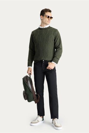 Regular-Fit-Hose aus Baumwoll-Canvas/Chino - Kiğılı