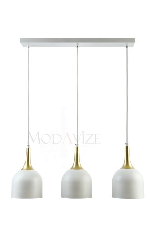 Reına Modern Living Room - Kitchen - Cafe Design Metal Head Single Double Triple Row Chandelier REINAGÜMÜZTEKLİ - Modavize