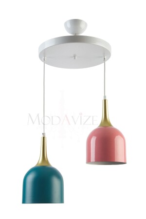 Reına Modern Living Room - Kitchen - Cafe Design Metal Headboard Single Double Triple Row Chandelier REINAWHITE3LU PENDANT - Modavize