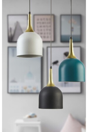 Reına Modern Tasarım Metal Başlık -salon-mutfak-yatak Odası 3 Lü Sarkıt Avize REINAGÜMÜŞİKİLİ - Modavize