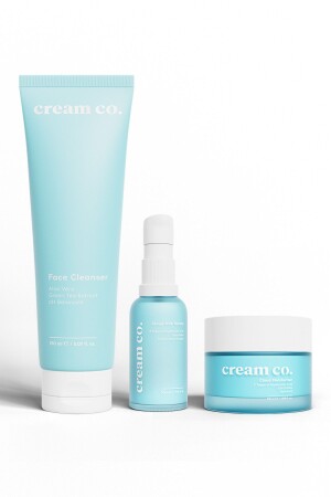 Reinigendes, beruhigendes, die Barriere reparierendes, feuchtigkeitsspendendes Ceramid-Pflegeset für empfindliche Haut - Cream Co.