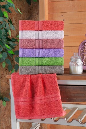 Renato 40x70 Cm Set of 6 Hand and Face Towels Cotton 153-90-197 - Binnur Home