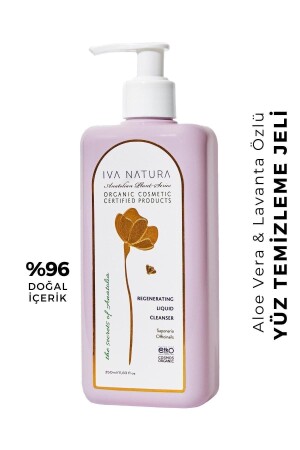 Renewing Facial Cleansing Gel with Lavender and Aloe Vera Extract 350 Ml IVN20 - Iva Natura