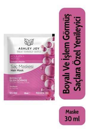Renewing Hair Care Mask Containing Collagen Special for Dyed and Treated Hair 30 ml - Ashley Joy