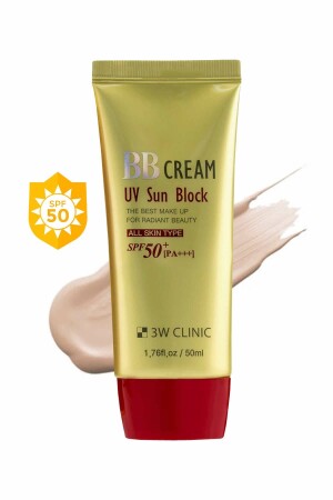 Renk Eşitleyici Ve Spf 50 Pa -- Güneş Koruyucu Açık Renk Bb Krem Bb Cream Uv Sun Block - 3W Clinic