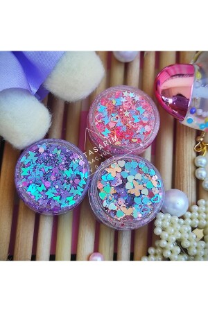 Renkli-glitter Krem Far Yüz Ve Vücut Simi Far Set - Hbtasarim
