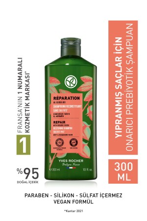 Reparierendes präbiotisches Shampoo für geschädigtes Haar – sulfatfrei, salzfrei und vegan – 300 ml - Yves Rocher