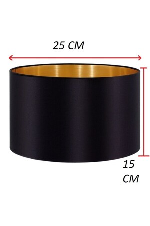 Replacement Lamp Shade and Chandelier Cover Black Fabric Head Gold Yellow Color Coated Inner Body Metal Parts Lamp Shade - BLACK gold - White West inn House