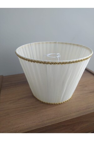 Replacement Lamp Shade Cream Ribbon Head Conical Head 1600KREM - White West inn House