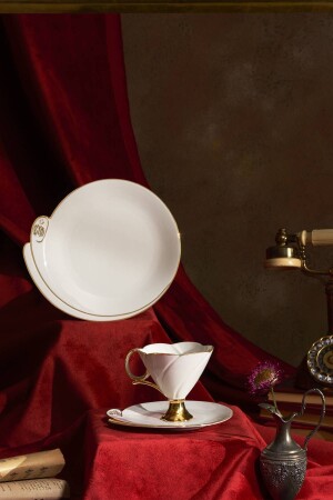 Republic Century Principle Tea Set for 1 Person with Cake Plate 200 ml - Karaca