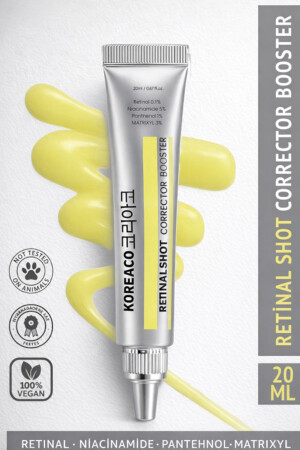 Retinal (0-1%) Shot Corrector Booster Cream 20 ml Niacinamide 5% Pantehnol 1% Matrixyl 3% - KOREACO