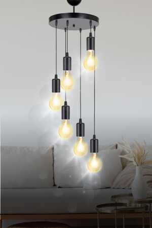 Reto 6-Piece Special Pendant Lamp Chandelier - Bedroom - Living Room - Kitchen - Hall RET-O6 - VEDA AVİZE