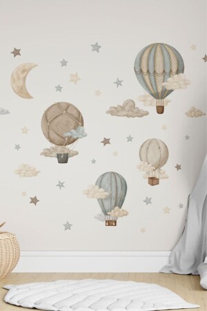 Retro Balloons Kids Room Wall Sticker Set SSTCKREKSP670 - Sticker Ekspres